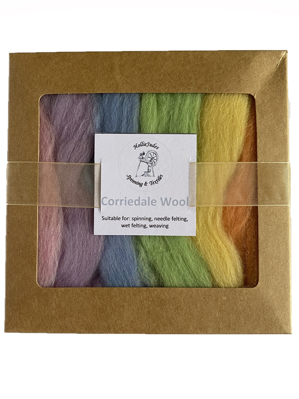 Corriedale Fleece Pastel Rainbow